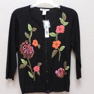 Fall Cardigan women's L black work wear